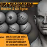 Wounds And Scars Maker Blender Brushes by Artistic Squad