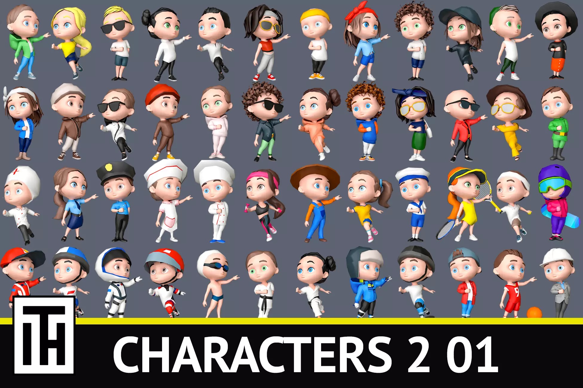 Low poly Characters 2 01 v1.0 (Unity)