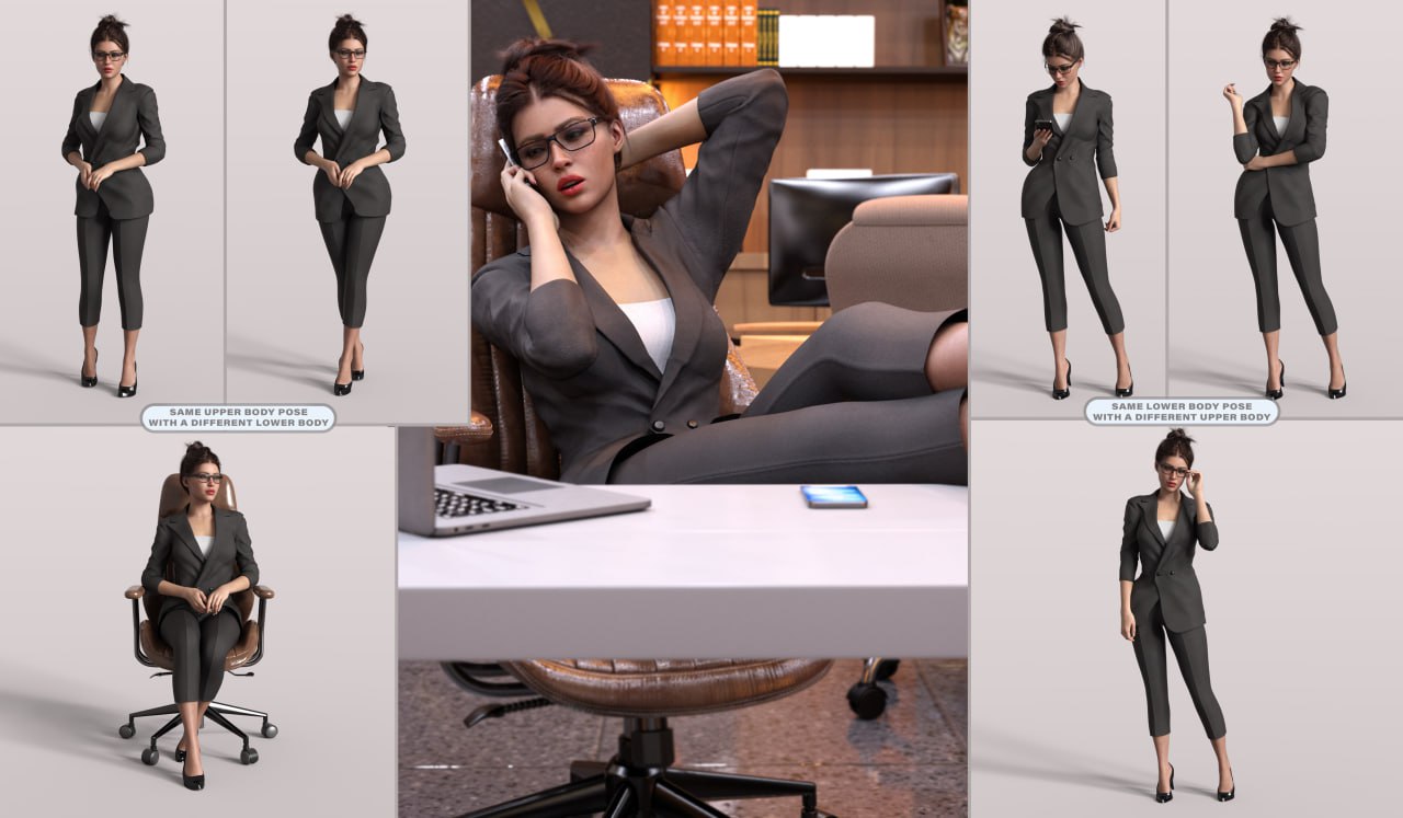 Z Professions Businesswoman Pose Mega Set