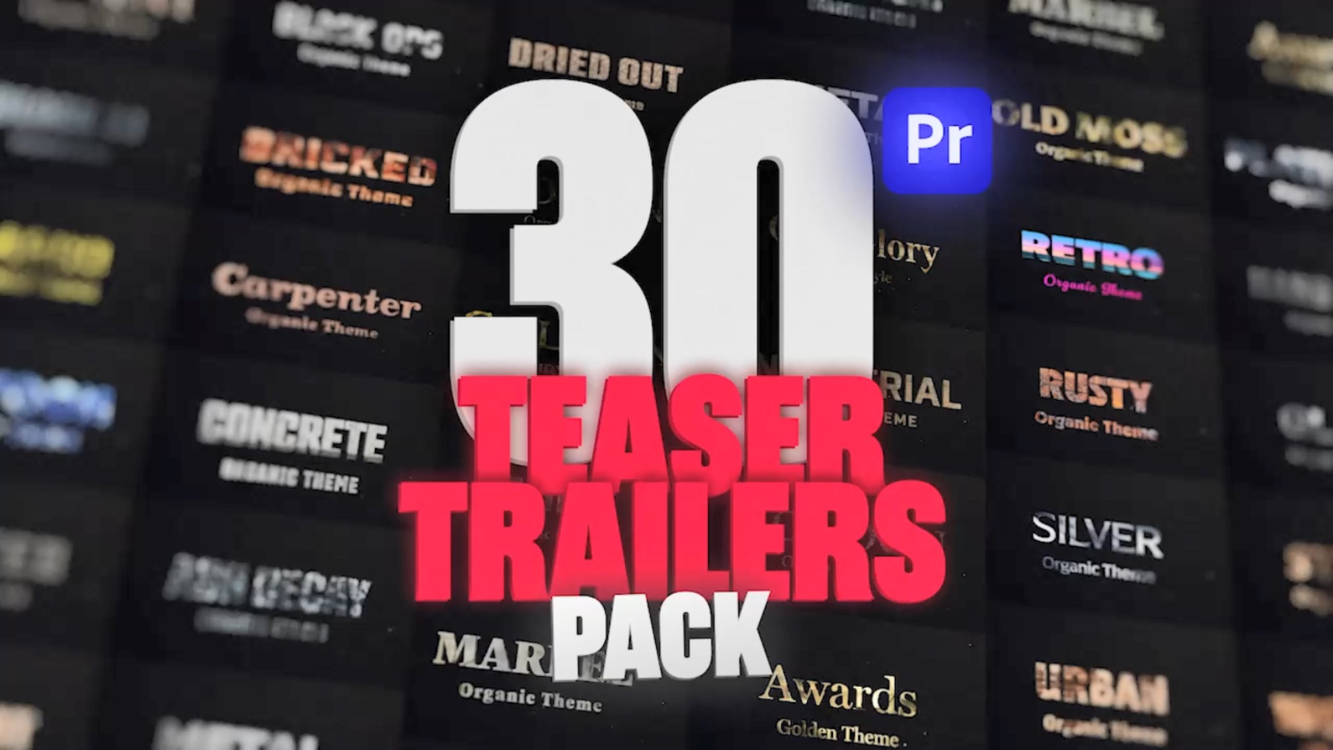 3D Text Titles Teaser Trailer Pack for Premiere Pro